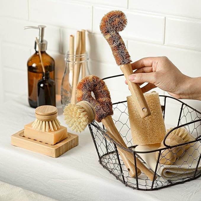 Jungle Culture® 6 Piece Natural Dish Brushes - Image 7