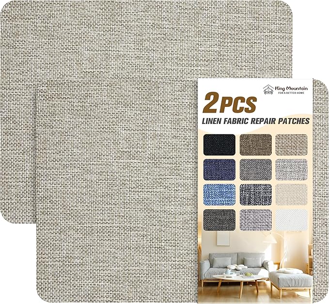 Coarse Linen Repair Patches, Self-Adhesive Linen Fabric Patches, 8X11 inch 2 PCS by ForABetterHomeLife