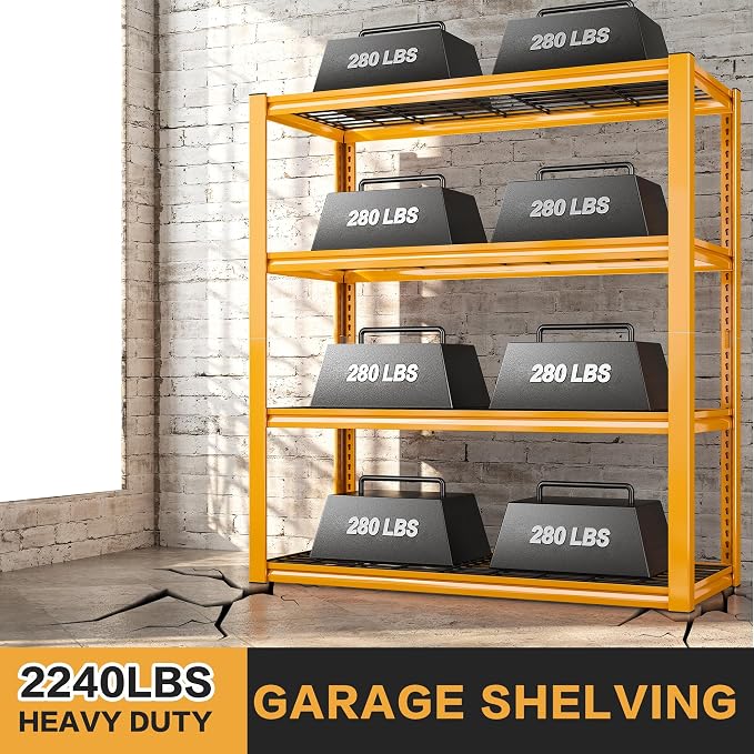 REIBII 40" W Garage Shelving 2240 LBS Storage Shelves Heavy Duty Metal Shelving - Image 5