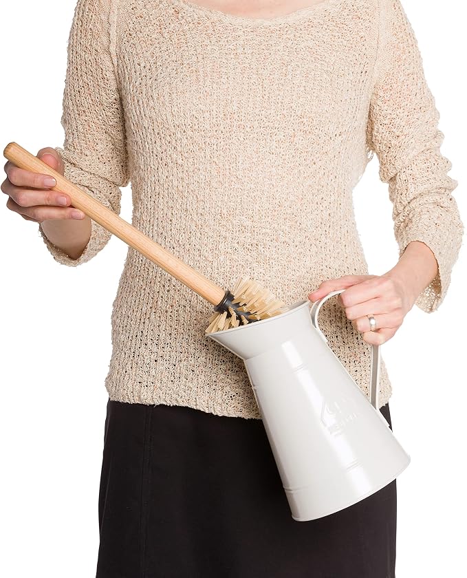 Redecker White Coated Metal Toilet Brush Set - Image 6