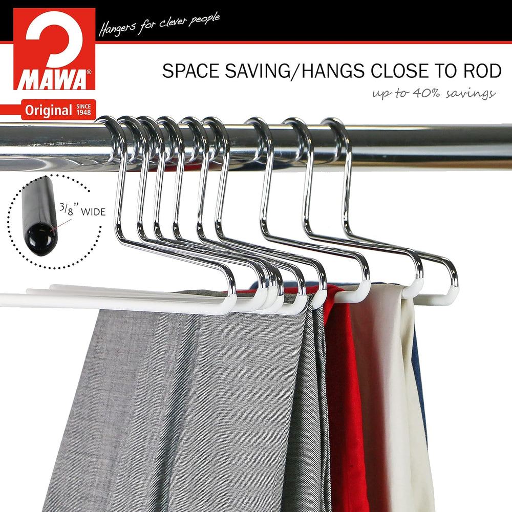 Mawa by Reston Lloyd Non-Slip Space Saving Clothes Hanger with Single Rod for...
