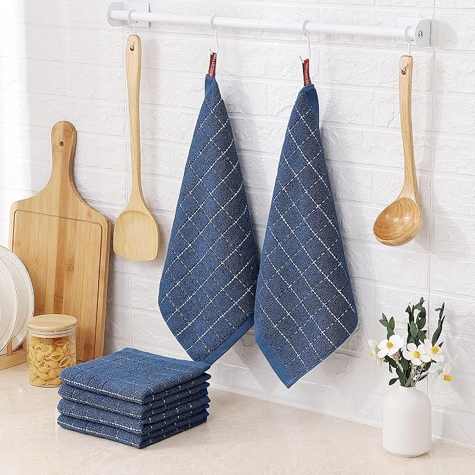 Homaxy 100% Cotton Terry Kitchen Dish Cloths, Ultra Soft and Absorbent Dish - Image 6