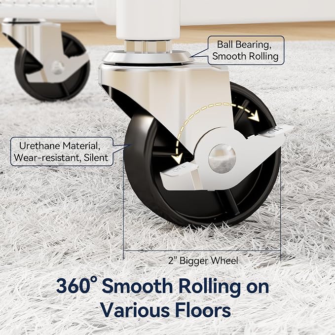YASONIC 3 Tier Rolling Cart – Metal Utility Storage Cart - Image 7