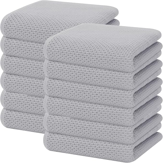 Homaxy 100% Cotton Waffle Weave Kitchen Dish Towels, Ultra Soft Absorbent Quick by Homaxy