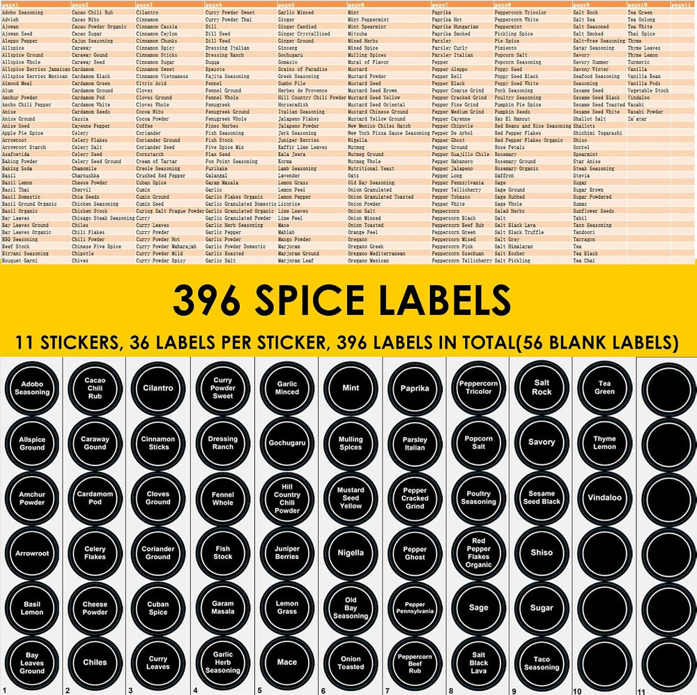 Bamboo Spice Rack Organizer With 28 Glass Spice Jars 4 oz, for Countertop