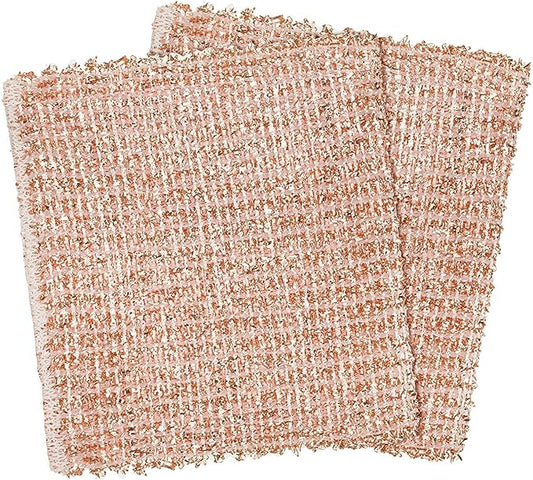 Redecker Real Copper Cleaning Cloths – Scratch-Free 2-Ply Woven Copper Scrub by Redecker