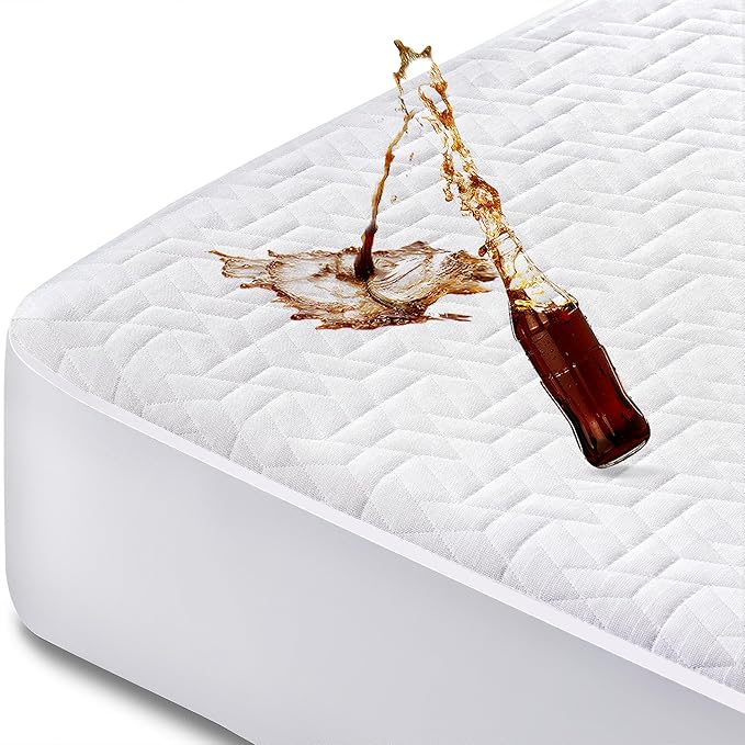 Hanherry 100% Waterproof Mattress Protector King Size, Mattress Cover 3D Air by Hanherry
