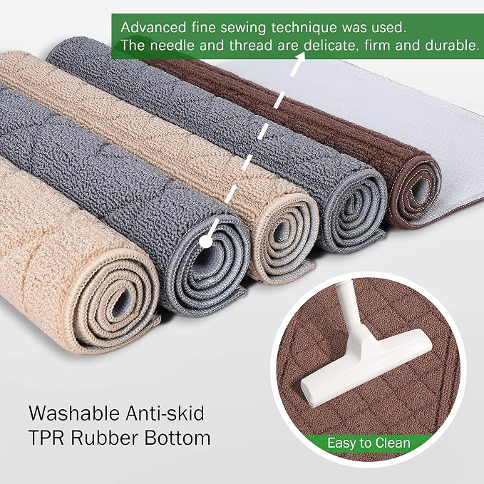 REFETONE Indoor Doormat, Front Back Door Mat 32"x48" Absorbent Rubber Backing - Image 5
