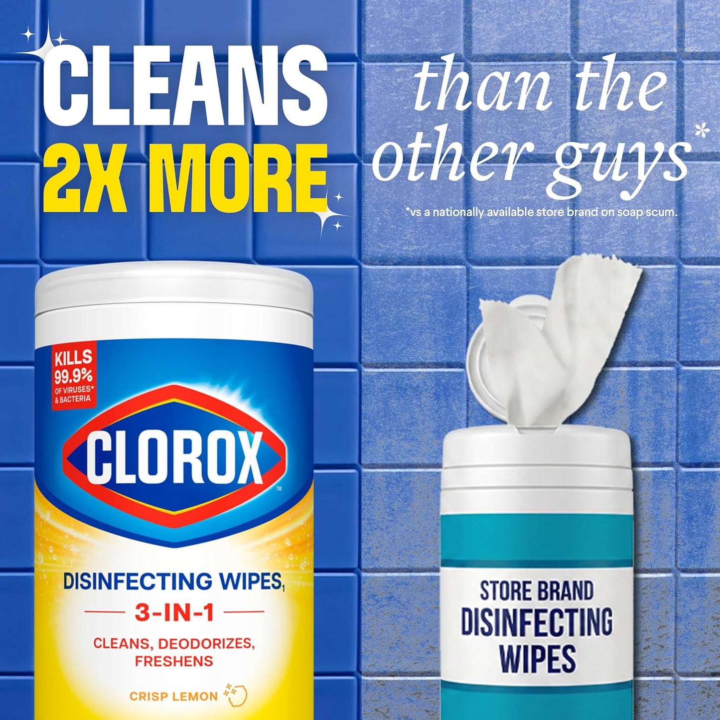 Clorox Disinfecting Wipes Back to School, Bleach Free, Fresh Scent, 75 Count (Pack May Vary)