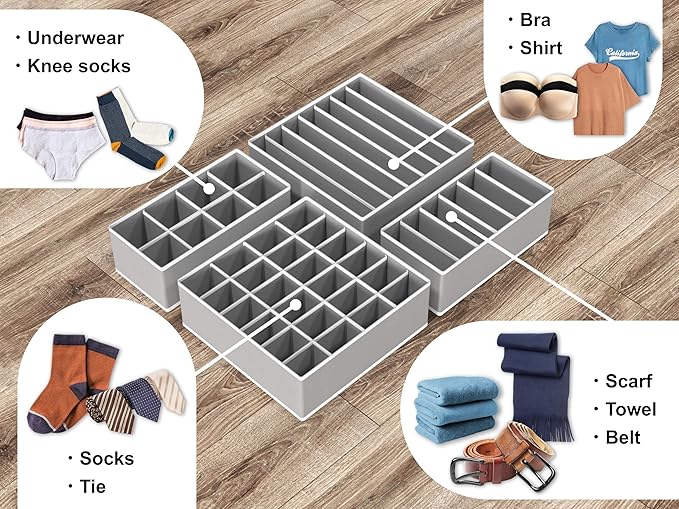 Simple Houseware 4-Pack Drawer Organizer Set - Image 4