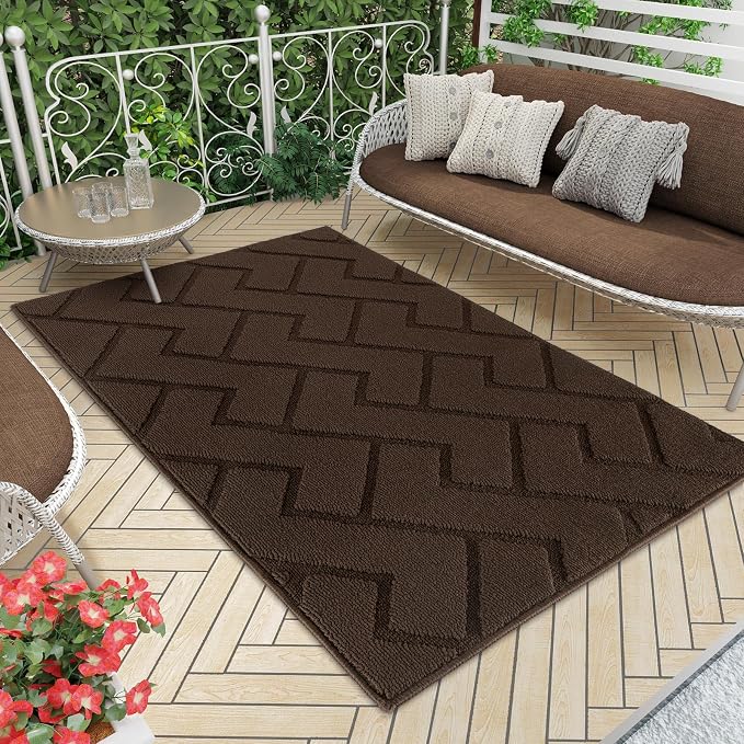hicorfe Indoor Doormat, Front Back Door Mat Rubber Backing Non Slip Door Mats by Hicorfe