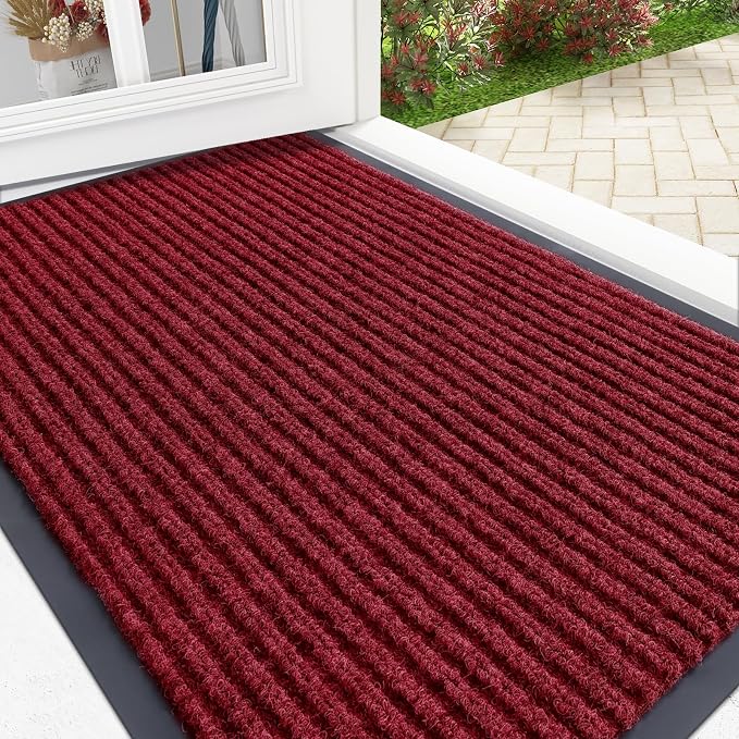 OLANLY Front Door Mat Indoor Outdoor Entrance, Waterproof Heavy Duty Doormat by OLANLY