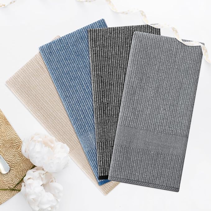 Homaxy Premium Kitchen Towels, Large Cotton Kitchen Hand Towels, Flat and Terry - Image 7
