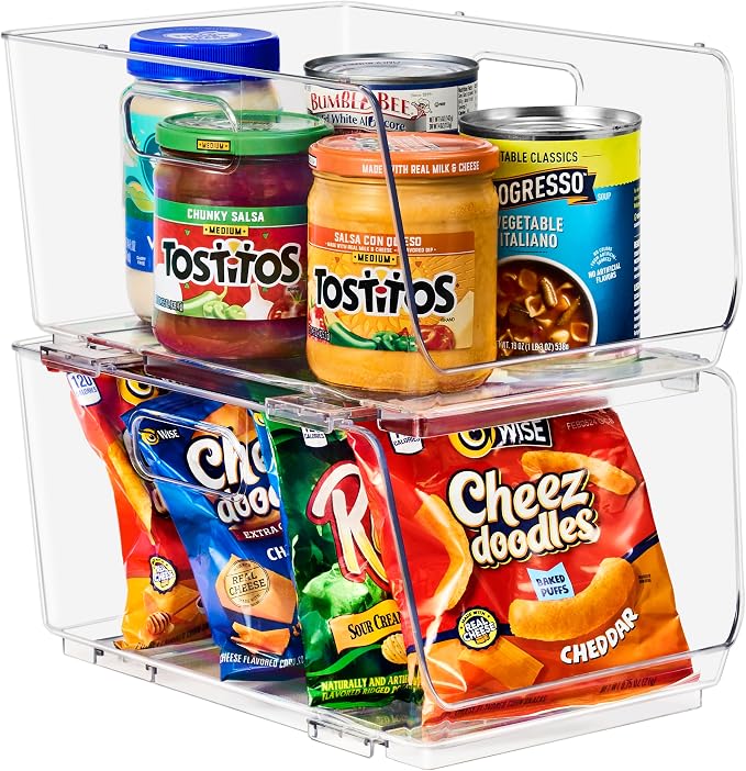 Sorbus Stackable Storage Bins Open Front - Image 8