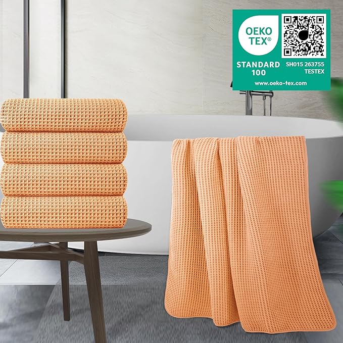POLYTE Microfiber Oversize Quick Dry Lint Free Bath Towel, 60 x 30 in, 4 Pack - Image 5