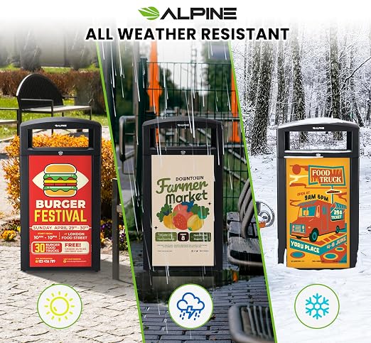 Alpine Outdoor Commercial Trash Can - Image 4