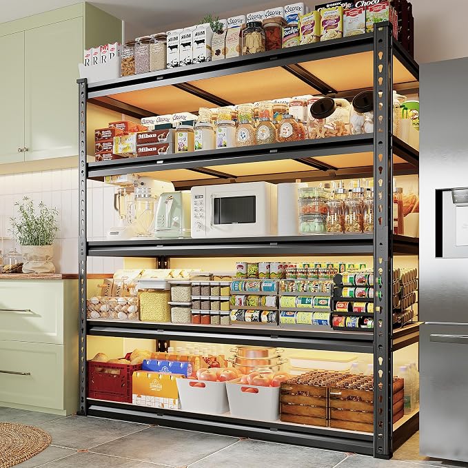 REIBII 48" W Garage Shelving Heavy Duty 3020LBS Storage Shelves 5 Tier Heavy - Image 8