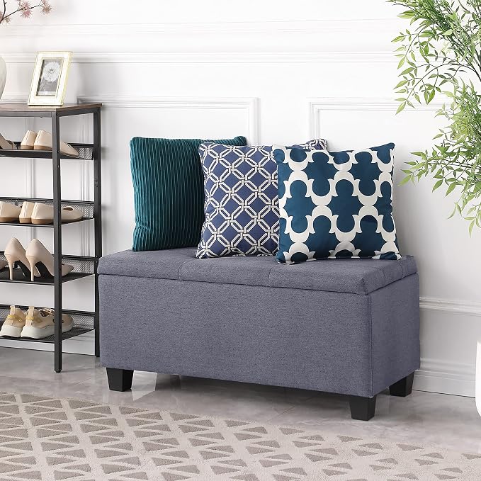 Hinged Storage Ottoman Set of 3 - Image 6