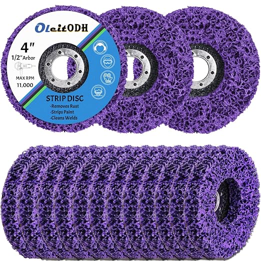 15 Pcs 4.5" x 1/2" Strip Discs Bulk, Paint Stripping and Rust Removal Wheels by Oleitodh