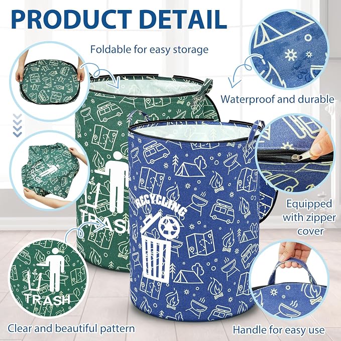 2 Pack Collapsible Trash Can Camping - Image 3