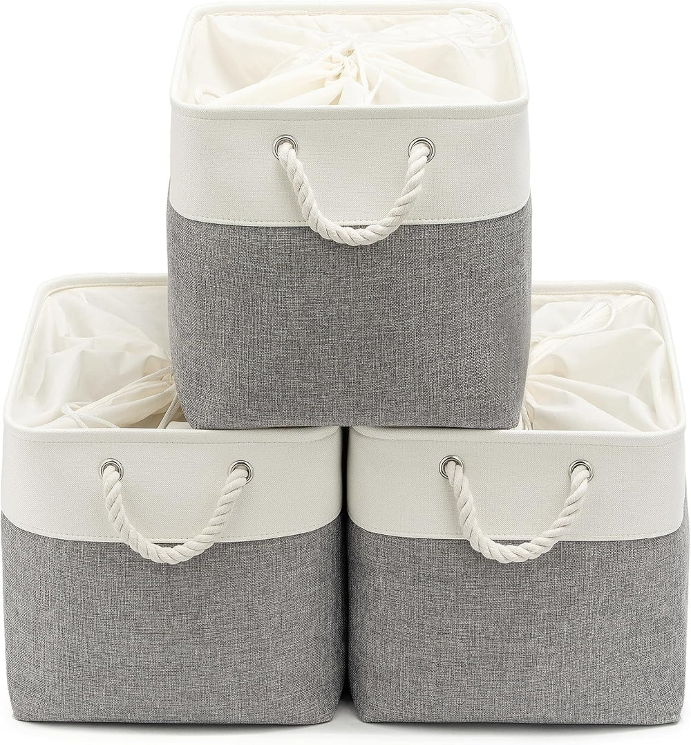 16x12x12 In Foldable Fabric Large Storage Bins with Handle 3 Pack