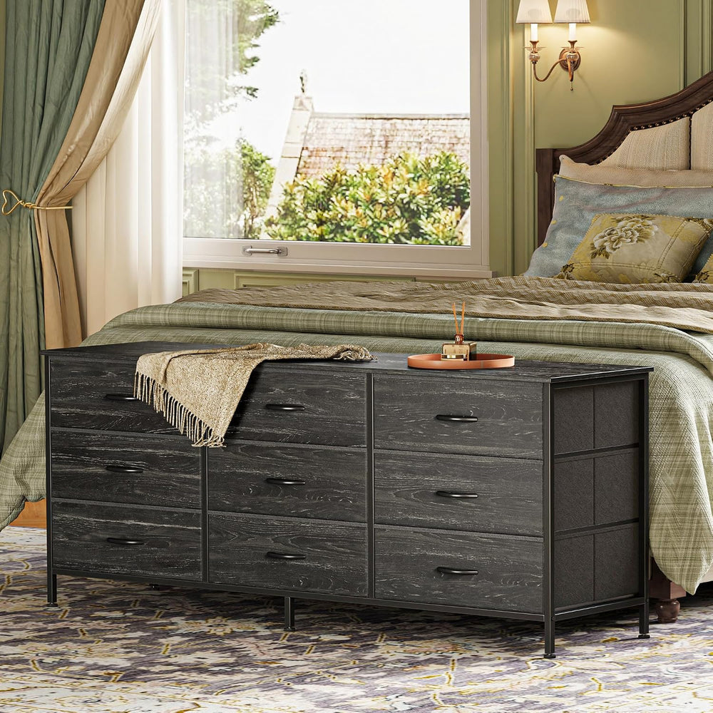 Huuger Long Dresser for Bedroom, 55 Inch TV Stand for 55, 60 Inch TV, Enterta...