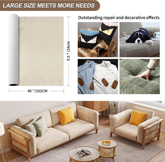 Velvet Repair Patch, Self-Adhesive Flannel Fabric Patch, Microfiber Patch，Can - Image 2