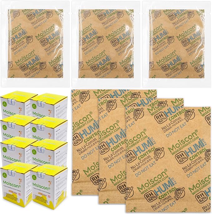 62% Size 8 Two-Way Humidity Control Packs, 120 Pack 8 Gram by Wisesorb
