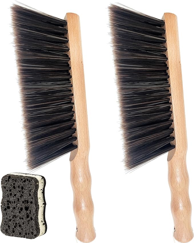 2Pcs Hand Broom Brush Beech Wood, Dust Brush, Duster by L%C3%96RW-L%C3%80NY