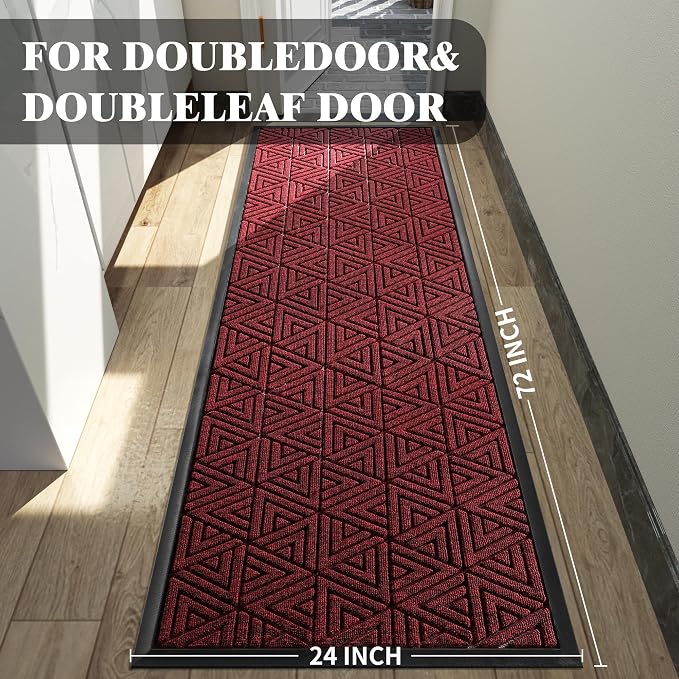 Yimobra Front Door Mat Outside Entrance 72 x 24, Waterproof and Washable - Image 2