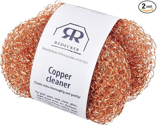 Redecker Real Copper Pot Scrubbers – Double-Layer Copper Scouring Pads by Redecker