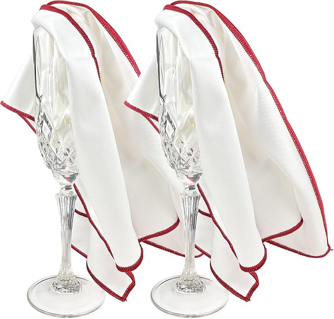 The 2-Pack Premium Microfiber Wine Glass Polishing Cloths, Large Lint-Free by TheWineChic