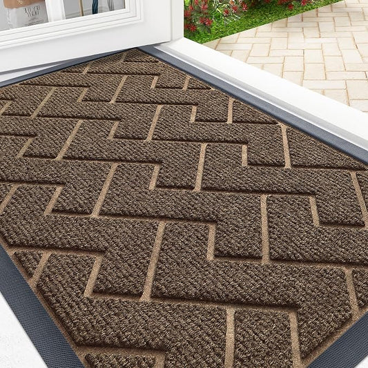 OLANLY Front Door Mat Indoor Outdoor Entrance, Waterproof All-Season, by OLANLY