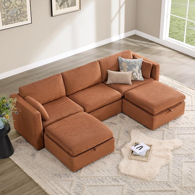 CHITA Oversized Modular Cloud Sectional Fabric Sofa Set, FSC Certified U Shaped by CHITALIVING