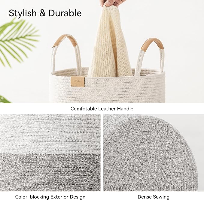 95L Striped Laundry Hamper - Image 6