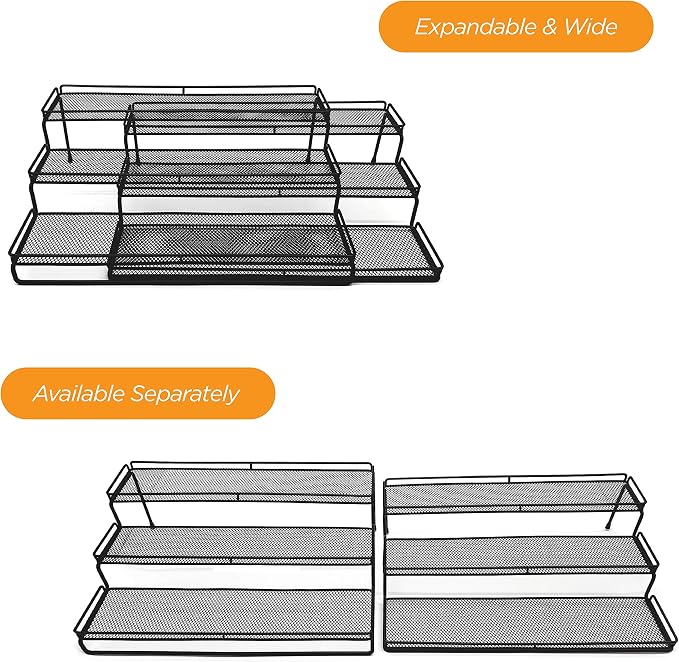 3 Tier Wide Expandable Cabinet Spice Rack Organizer - Image 8