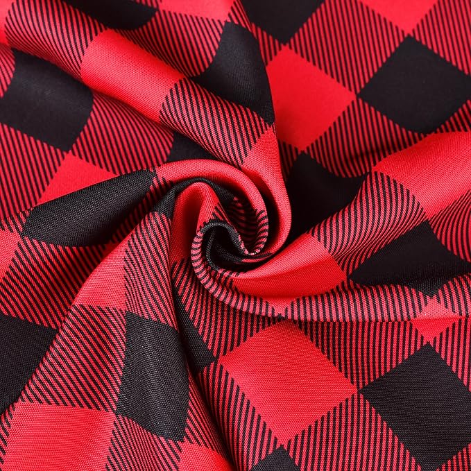 Classic Gingham Buffalo Xmas Tablecloth Fabric - Image 7