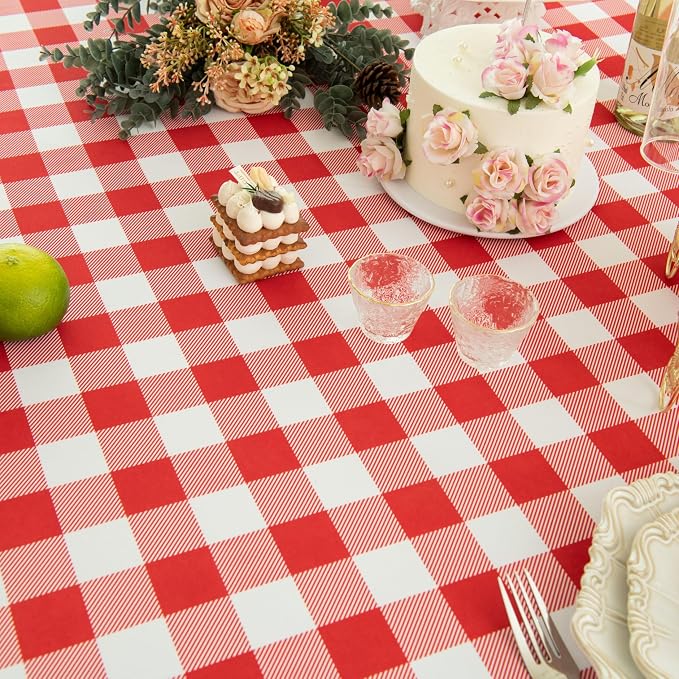 Waterproof Plaid Tablecloth Fabric - Image 8