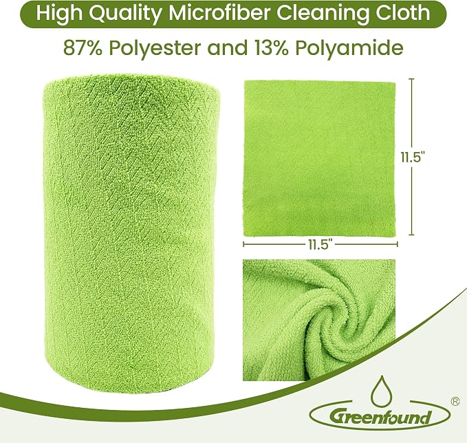 Greenfound Microfiber Cleaning Cloth Roll -80 Pack, Tear Away Microfiber Towels - Image 4