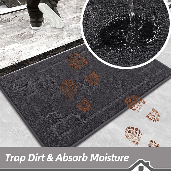 BEQHAUSE Door Mat 32" x 48", Non-Slip Door Mats Indoor Entryway Rugs Washable - Image 3