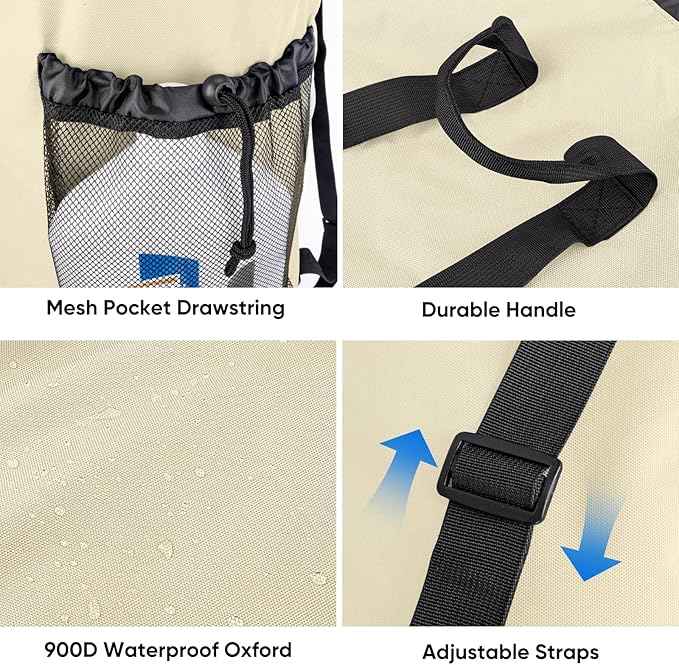 BALEINE 150L Laundry Bag Backpack, 900D Oxford Fabric Large Travel Laundry Bags - Image 4
