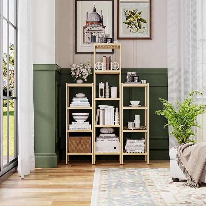 SMIBUY Bathroom Storage Shelf, 5-Tier Bamboo Rack Organizer - Image 4