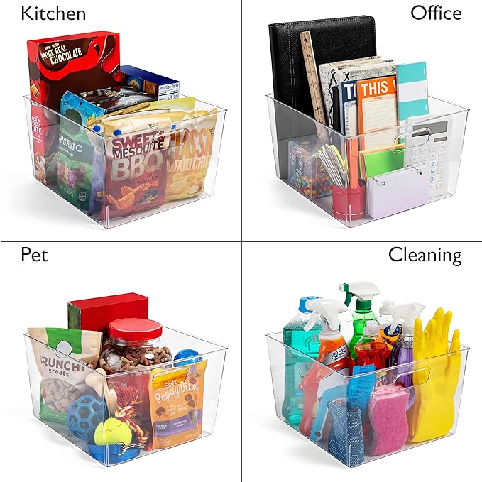 ClearSpace Clear Plastic Storage Bins – XL 8 Pack Perfect Kitchen or Pantry - Image 5