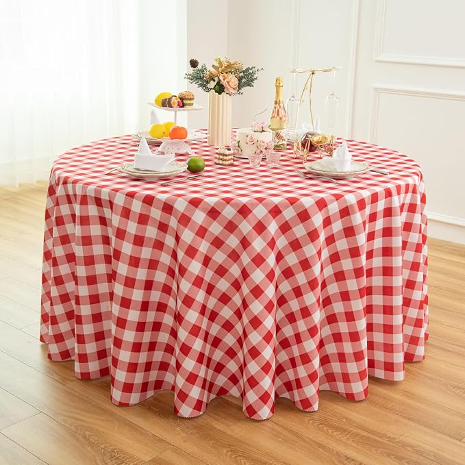 Waterproof Plaid Tablecloth Fabric by Essifunia