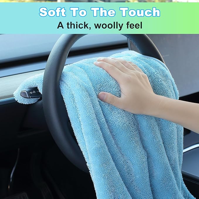 JOYMOOP Microfiber Towels for Cars, Quick Drying Car Microfiber Cleaning Cloth - Image 5