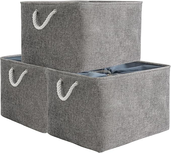 TheWarmHome Storage Baskets for Organizing, Sturdy Fabric Storage Basket by TheWarmHome