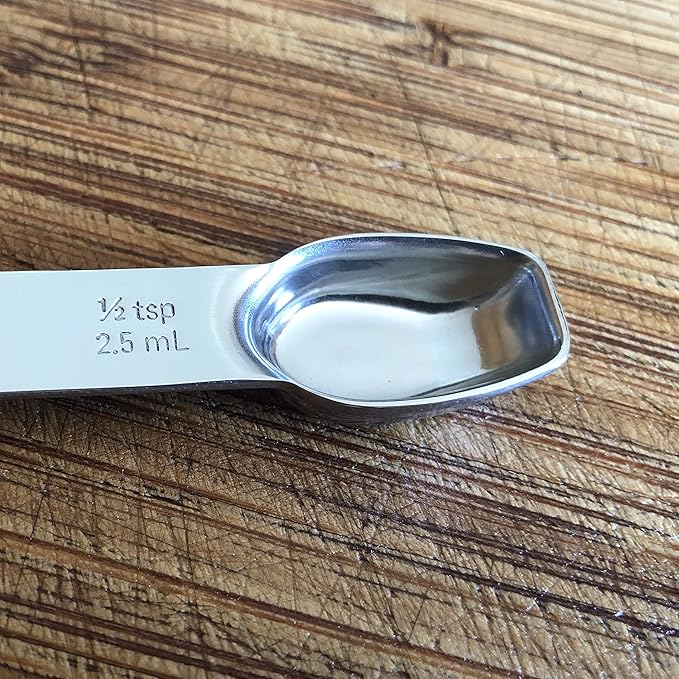 AllSpice Stainless Steel Double Sided Measuring Spoon- 1/2 Teaspoon and 1/4 - Image 8