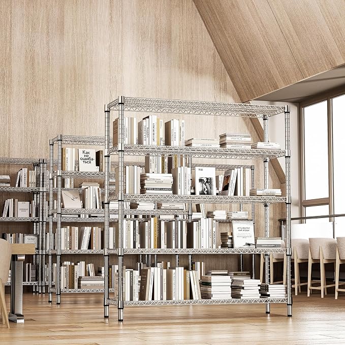 2200 Lbs 5 Tier Storage Rack Metal Wire Shelving Unit, Storage Standing Shelf - Image 4