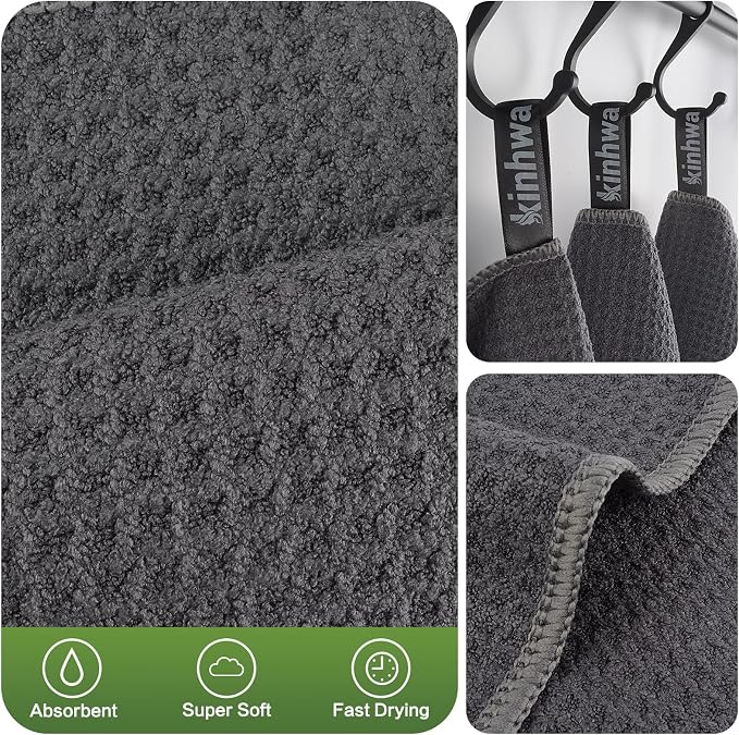 KinHwa Dish Cloths for Washing Dishes Kitchen Towels Microfiber Dish Towels for - Image 3