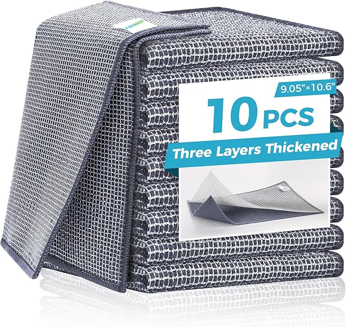 10 Pcs New Upgrade 3-Layer Non Scratch Wire Dishcloth, Wire Dishwashing Rag by Unknown